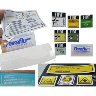 Kit Adesivos FIAT Palio, Uno, Siena, Strada - Kit c/13 Selos e Etiquetas P/Motor, Cofre e Para-Brisa em Oferta na Shopee