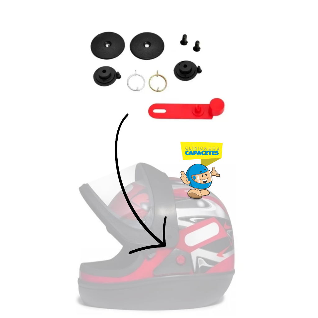 Reparo Completo Capacete San Marino, sport moto e ebf automatico Kit