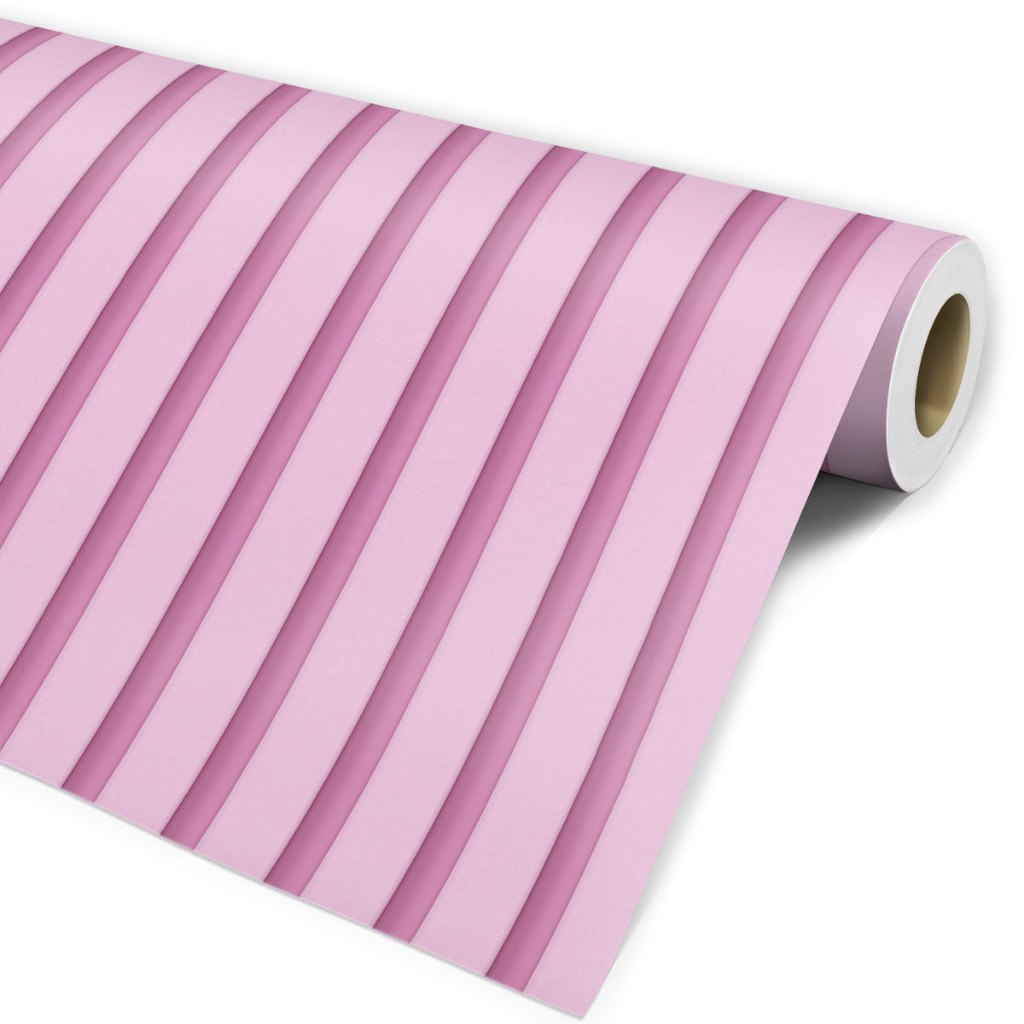 Papel De Parede Listrado Ripa Rosa Painel Ripado Decoração Infantil Menina Feminino Moderno Quarto Sala Corredor