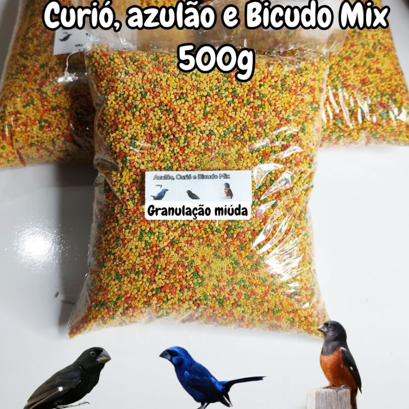 Curió, Azulão e Bicudo Alimento Completo para Pássaros (500g) em Oferta na Shopee