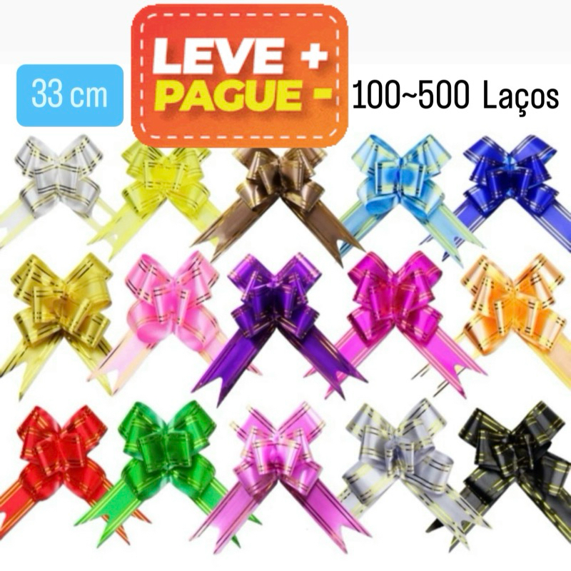 100~500 LAÇO FÁCIL 33CM. COR ÚNICA NO PACOTE OU SORTIDO 30% OFF em Oferta na Shopee