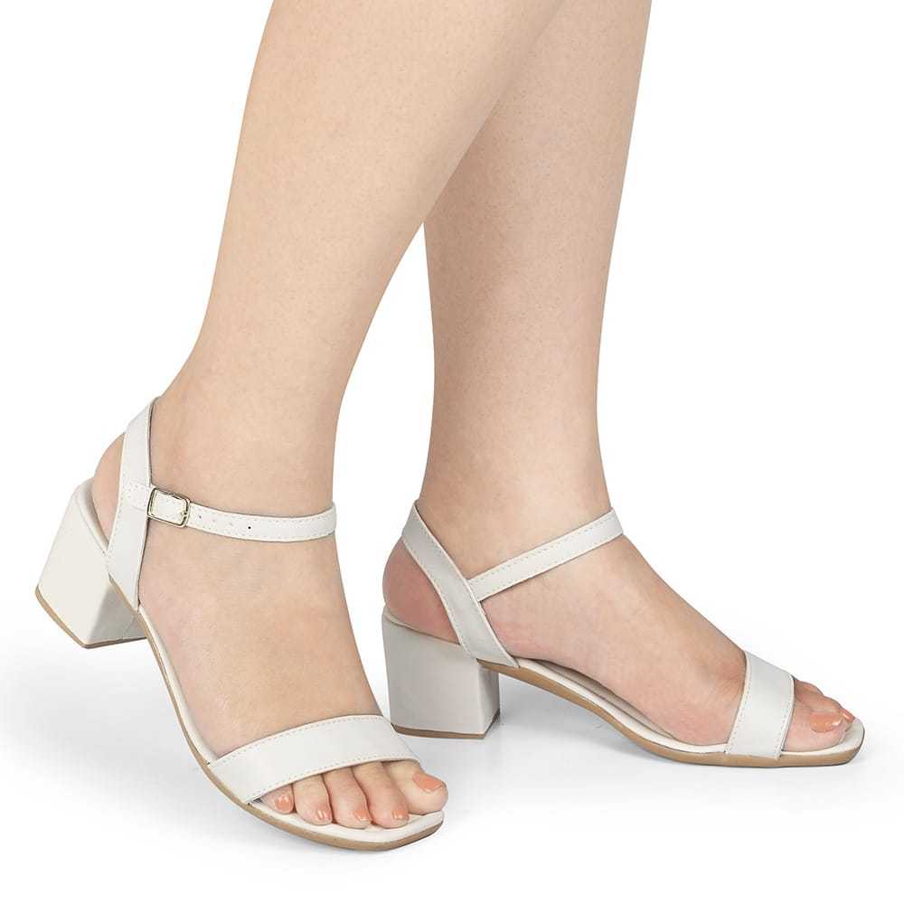 Sandalia Feminina Salto Medio 5CM - Blogueira - Salto Bloco