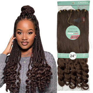 Jumbo Boho curl Cabelo Fibra Premium Braids 400 gramas em Oferta na Shopee