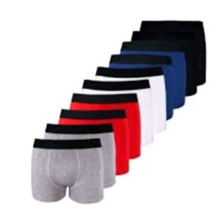 kit 5 Cueca Boxer Adulto 100% Algodão