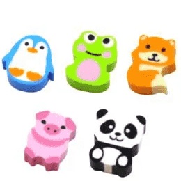 25 Borracha Mini Animais Fantasia - Panda | Lobo | Sapo | Porco | Pinguim Cis Pote em Oferta na Shopee