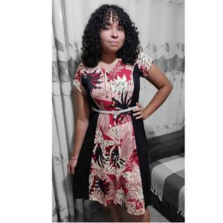 Vestido MIDI Barato M a EXG Feminino Verão Casual Evangélico Midi Godê 211