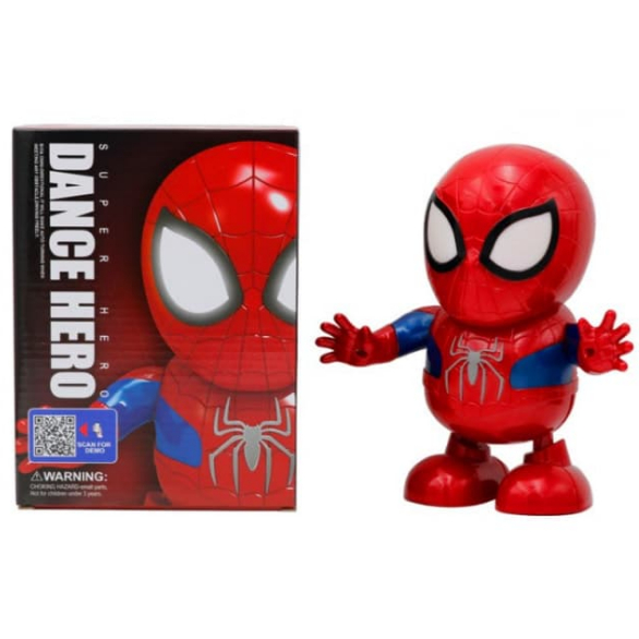 Boneco Robô Dançante Homem Aranha Super Heróis Hero Dance Luz E Som
