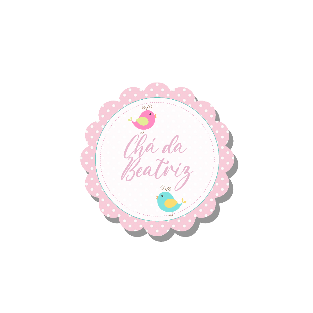 Adesivos Personalizados para Lembrancinha Pássaros Jardim Encantado Flores Coração Menina Chá de Bebê 4x4 Caixa acrílica
