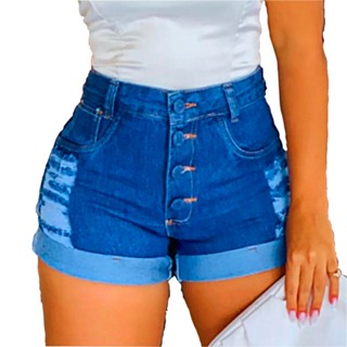 Short Feminino, Short Jeans Cintura Alta Com Lycra (Elastano) PROMOÇÃO.