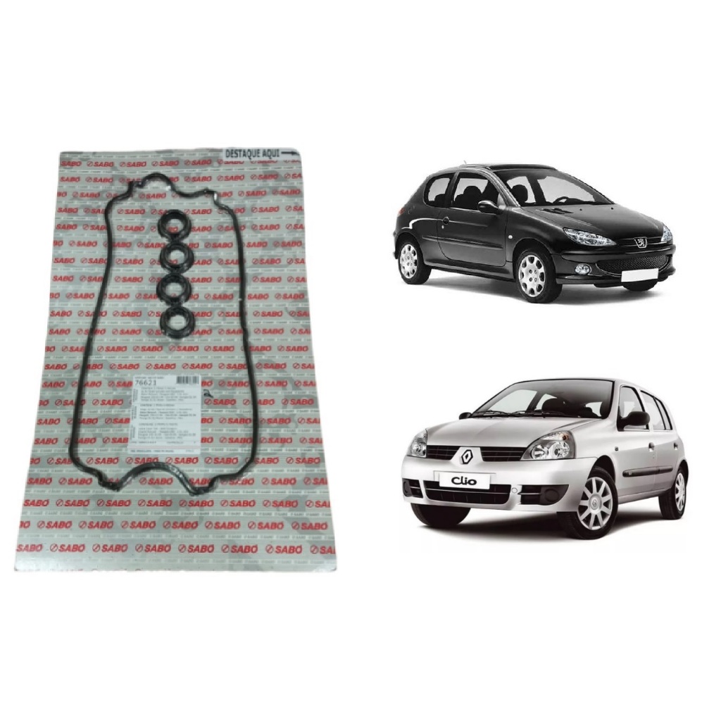 Junta Tampa de Válvula 206 1.0 16v 2001/2004 Clio/Kangoo 1.0 16v 2001/2004 Sabó 76621