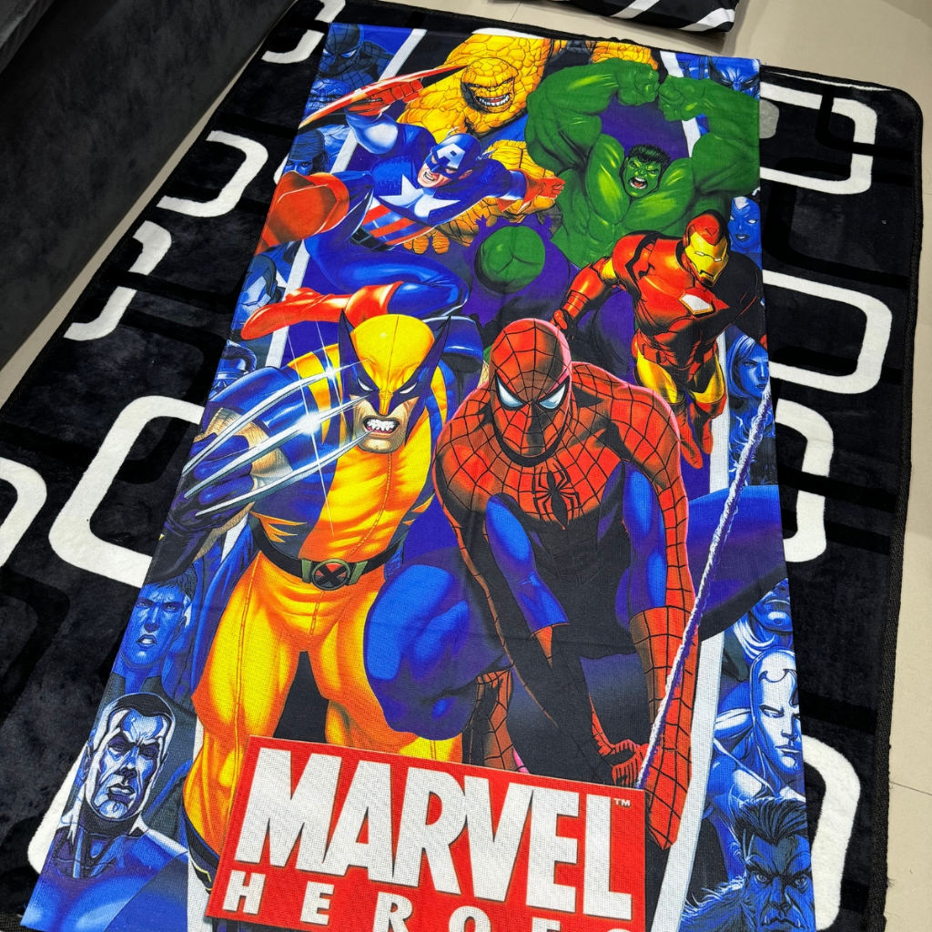 Toalha Infantil Banho Praia Algodão Grande Herois Da Marvel em Oferta na Shopee