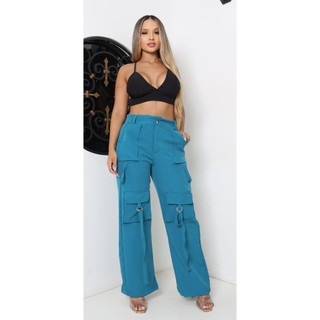 CALÇA CARGO FEMININA CALÇA CARGO ALFAIATARIA