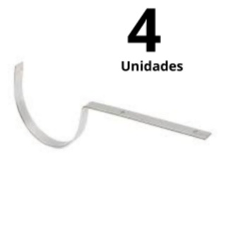 4 peças Suporte Para Calha Redonda Galvanizado C28 em Oferta na Shopee