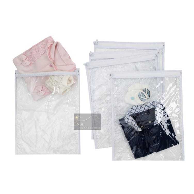 Kit 8 Saquinhos Maternidade Multiuso Organizador Nécessaire Envelope Com ZÍPER