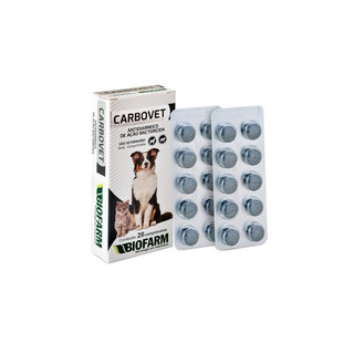 Carbovet C/ 20 Comp Biofarm Cães Gatos