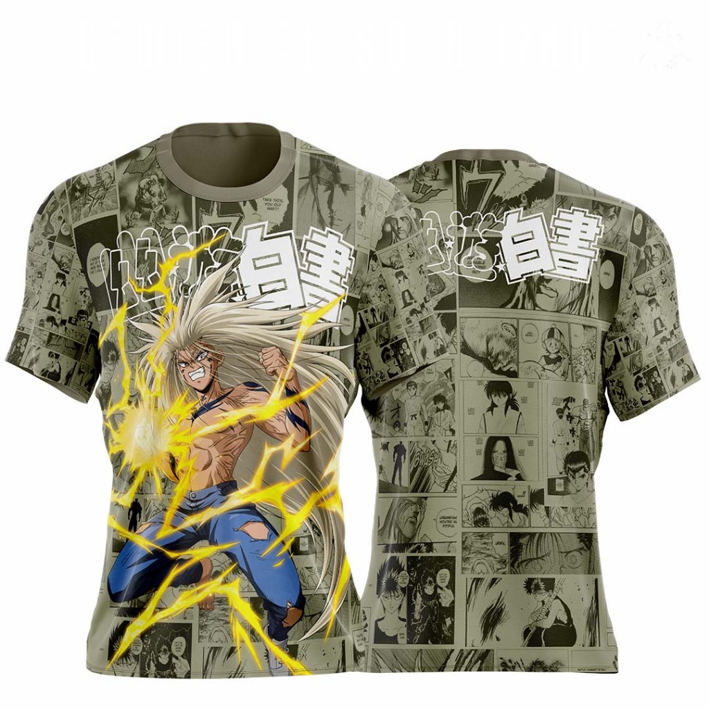 Camiseta Yusuke Yokai Yuyu hakusho Anime Camisa Personalizada Dri Fit 2 em Oferta na Shopee