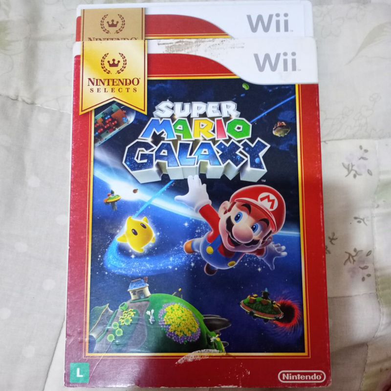 Super Mario Galaxy -  jogo wii americano original com luva - versão Nintendo Selects