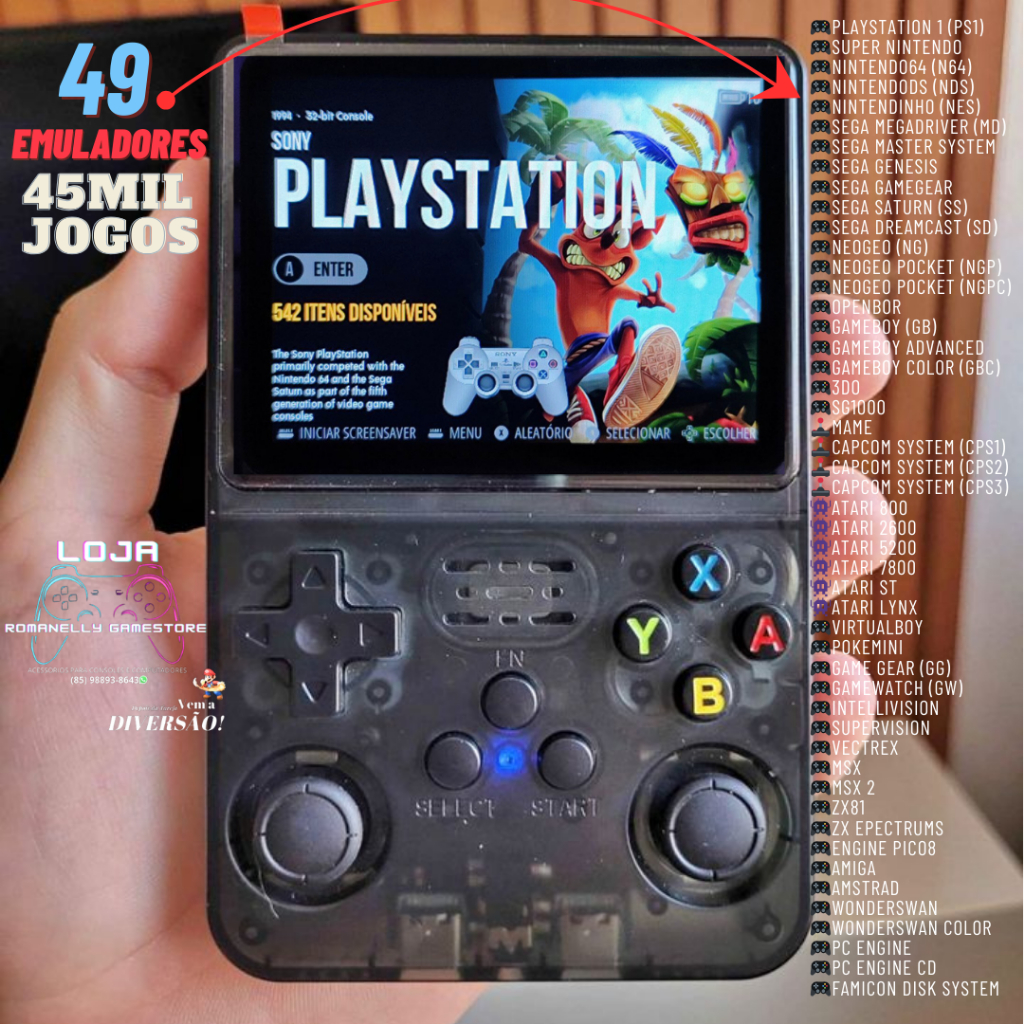 R36s Original VideoGame Boy Portatil Emulador de PSP PS1 SATURN MEGADRIVE GAMEBOY GAMEBOY COLOR GAMEBOY SUPER NINTENDO