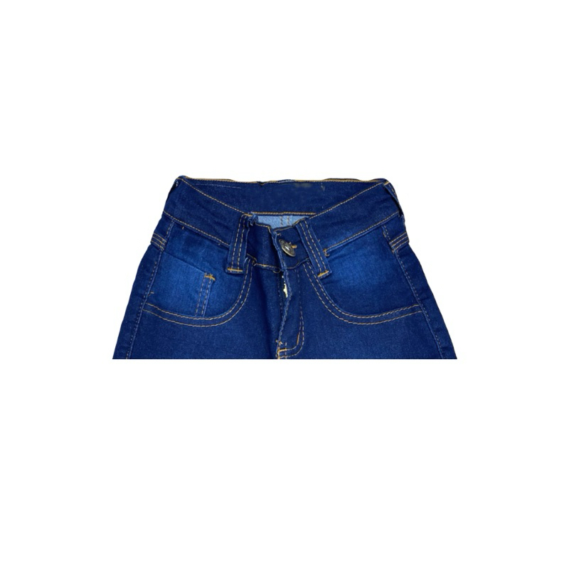 Moda YaYa!  Short jeans masculino infantil lavagem escuro 01