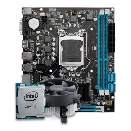 Kit Upgrade Gamer, Processador Intel Core I7 + Placa Mãe Cor Preto + Memória 16GB