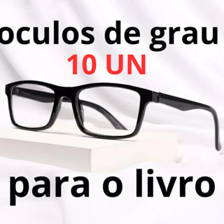 kit 10 Óculos de grau perto leitura feminino e masculino + 2 cordão + capa de óculos