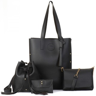 bolsa feminina KIT 4 PEÇAS SACOLA de ombro reforçada