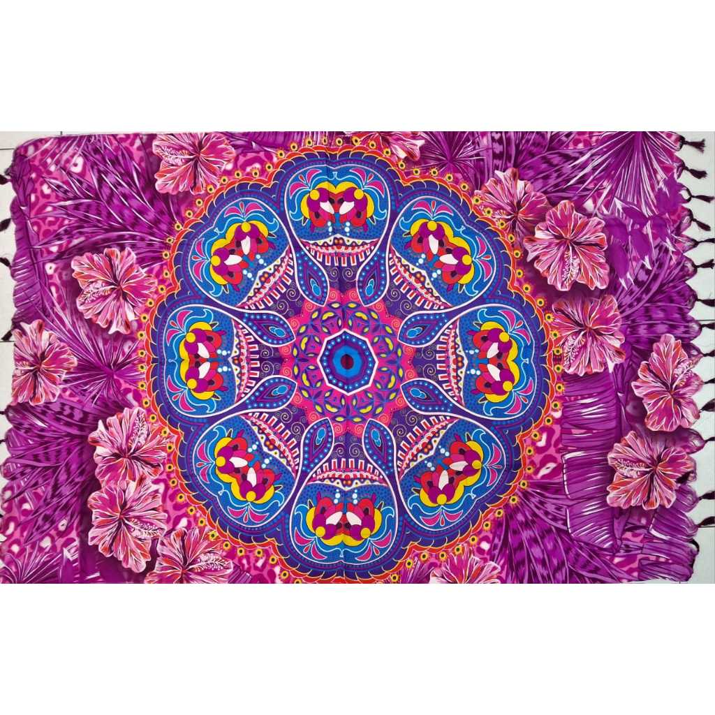 Canga de Praia Mandala Floral Premium – Grande, Leve, Secagem Rápida e Multiuso