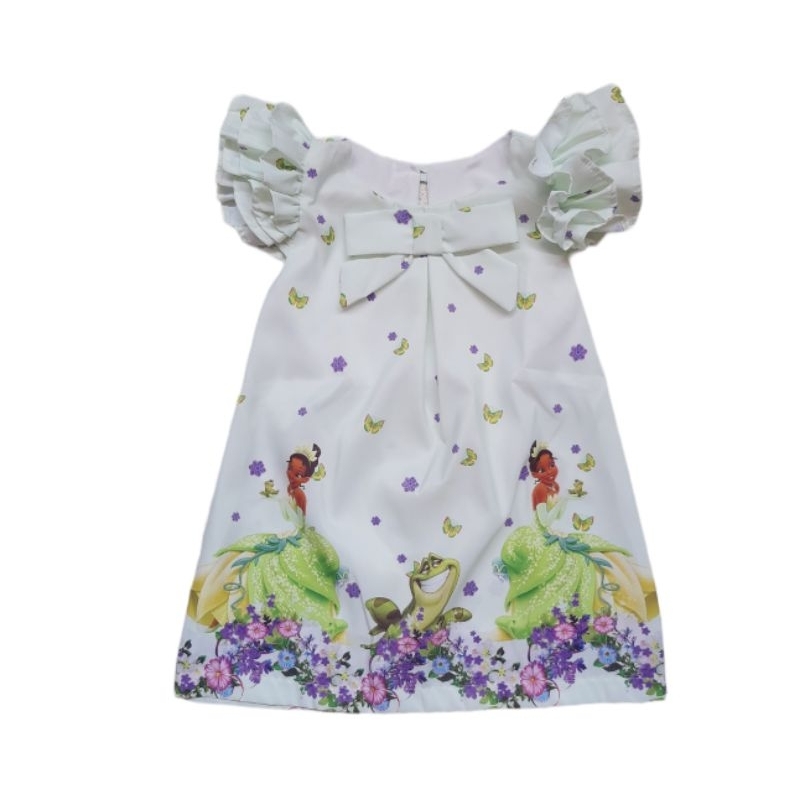 Vestido Temático infantil Princesa Tiana(princesa e o sapo)