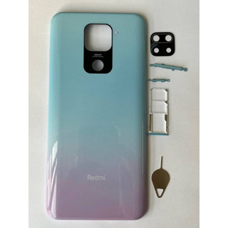 Tampa Traseria+Lente+Gaveta + Chavinha Do Gaveta Compatível Com Redmi Note 9 branco E Verde