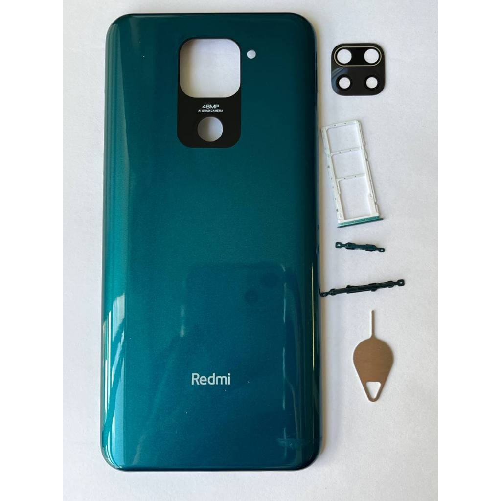 Tampa Traseria+Botão Exteno + Lente+Gaveta + Chavinha Do Gaveta Compatível Com Redmi Note 9