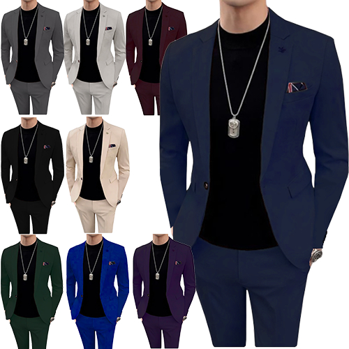 Terno Slim Masculino Azul Marinho - Costura reforçada
