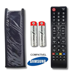 Kit Controle Remoto + Capa + Pilhas Samsung Smart TV Universal