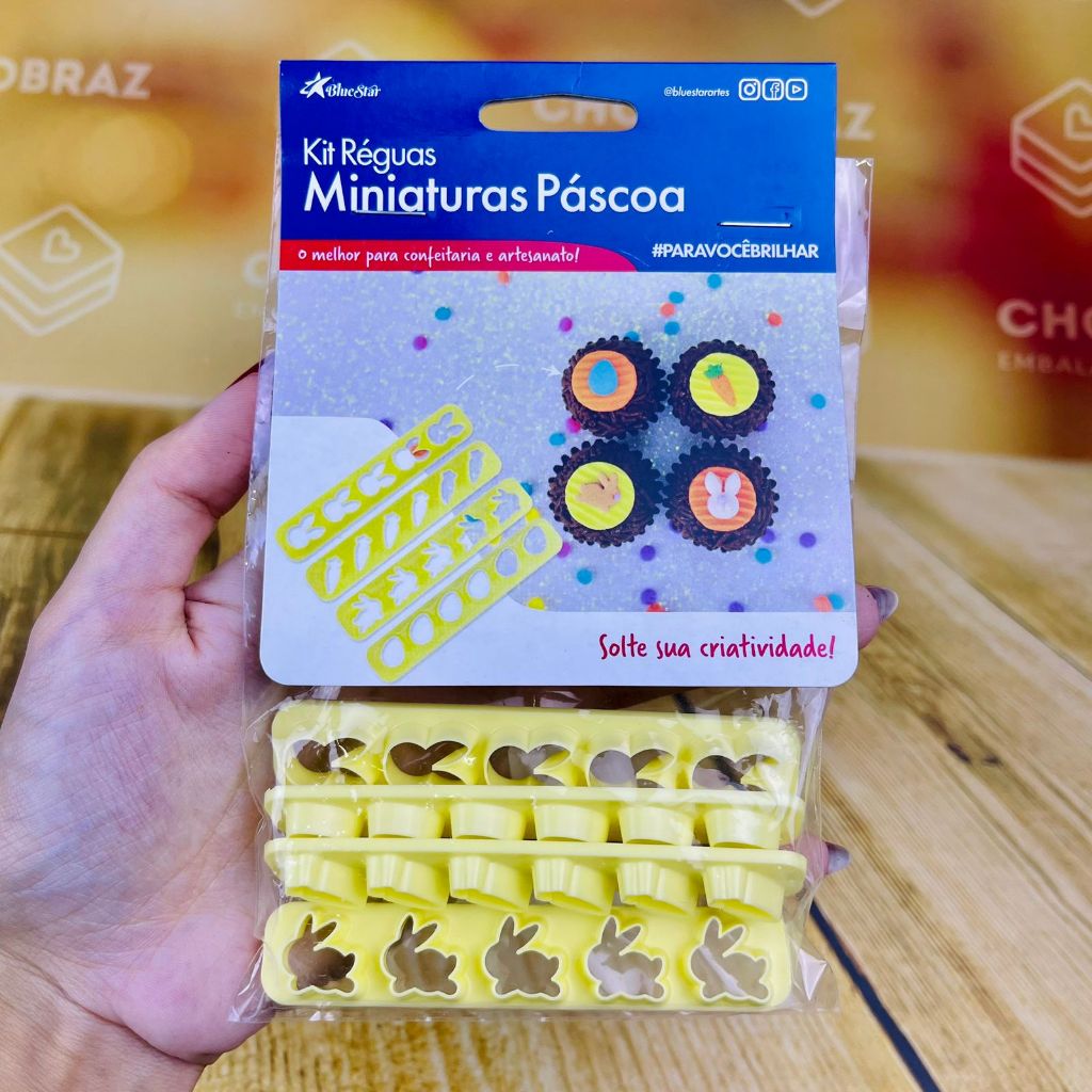 Cortador Kit Réguas Miniaturas Páscoa -4 Peças (Blue Star) em Oferta na Shopee