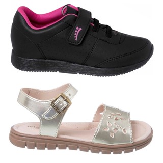 Kit Tênis + Sandália Infantil Menina Feminina Escolar em Oferta na Shopee