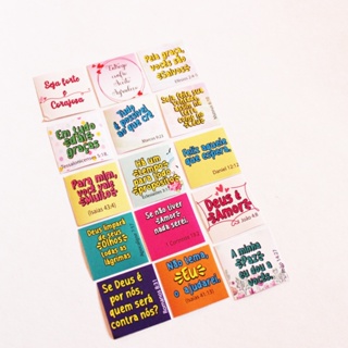 100 Adesivo Frases biblicas, mimo, igreja, versiculos em Oferta na Shopee