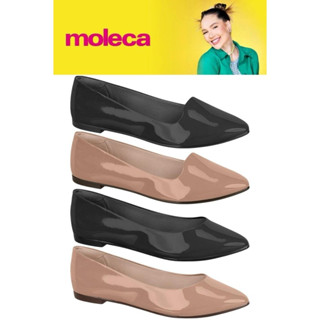 Sapatilha Feminina Moleca Verniz Preta Classica Confortavel