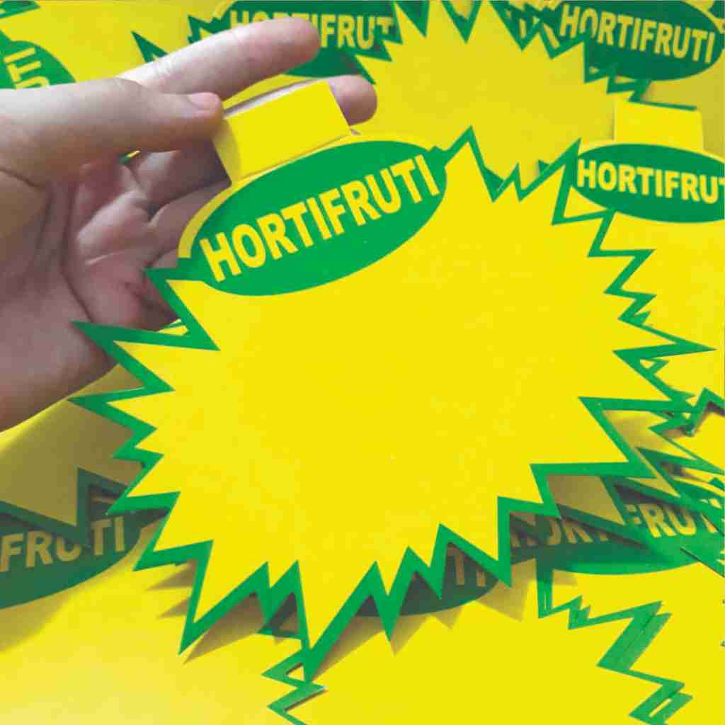 Cartaz Splash Oferta e Promoção - 16x14cm / 100Unidades - Hortifruti