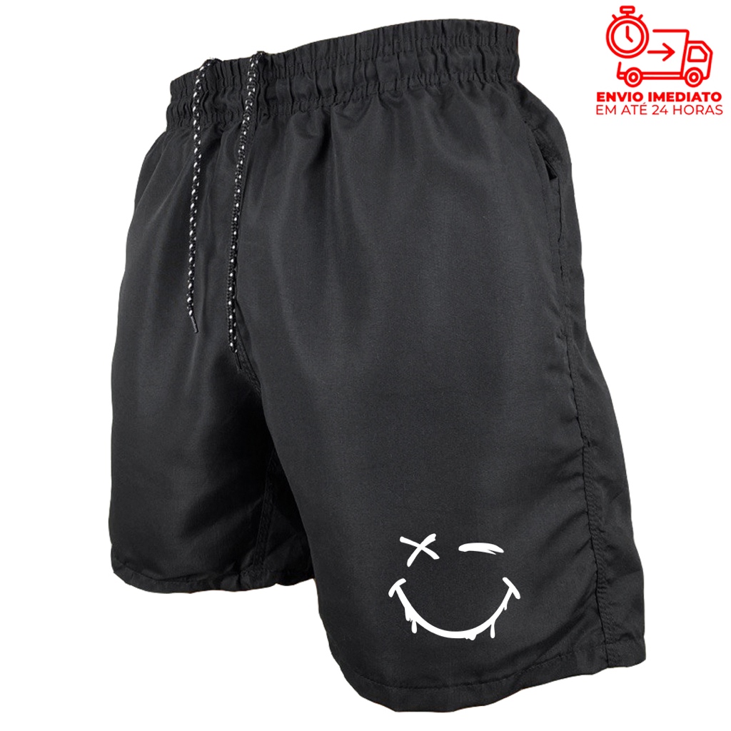 Shorts Mauricinho em Tactel Expressão Shadow - Bombey