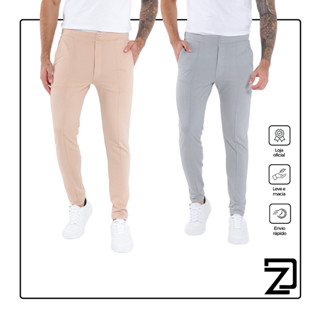 Kit 2 Calça Masculina Moletinho Alfaiataria Skinny