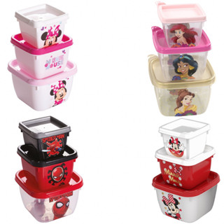 Kit 3 Potinhos Plásticos Infantil Plasútil Armazenar Papinha Lancheira Lanche Diferentes Tamanhos bebê
