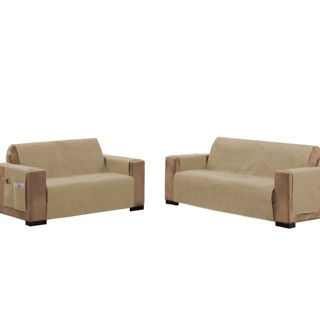 KIT PROTETOR SOFÁ MATELADO COM PORTA CONTROLE LATERAL PARA SOFÁ 2 E 3 LUGARES em Oferta na Shopee