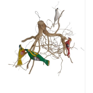 Raiz Com 4 Passarinhos Pássaros Em Madeira Enfeite de Jardim em Oferta na Shopee