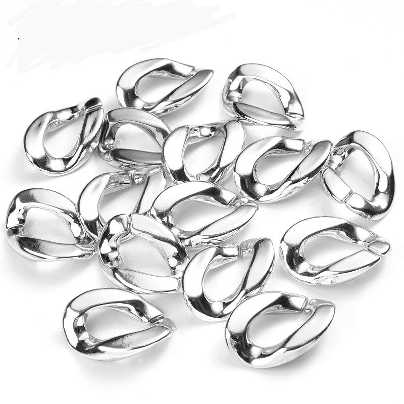 elo para corrente abs - bolsa - artesanato - 14x19mm 50 peças