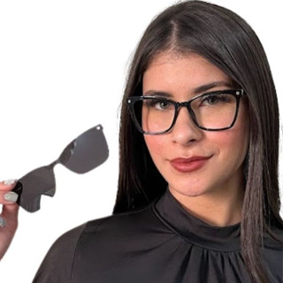 Óculos Armação Para Grau Feminina Clip On Clipon Mulher Moderna Classic A002