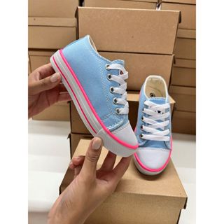 Tenis All Star Infantil Cano Baixo All Star Infantil Azul Bebe Menina