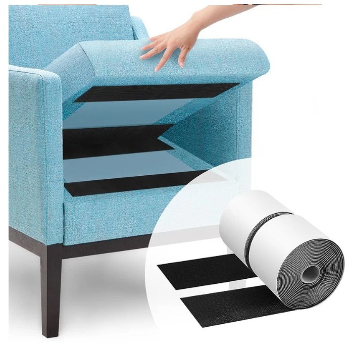 Fecho de Contato Velkro Largo 50mm (5cm) com Fita Adesiva Dupla Face em Oferta na Shopee