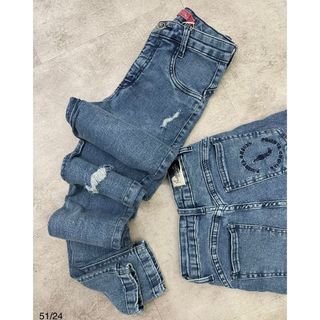Calça Jeans Feminina Sal E Pimenta Skinny Linda Rasgada Envio Rapido