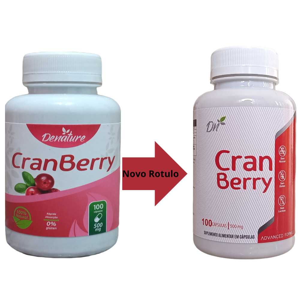 Cranberry 500mg 100 Cápsulas -trato Urinário - (denature)