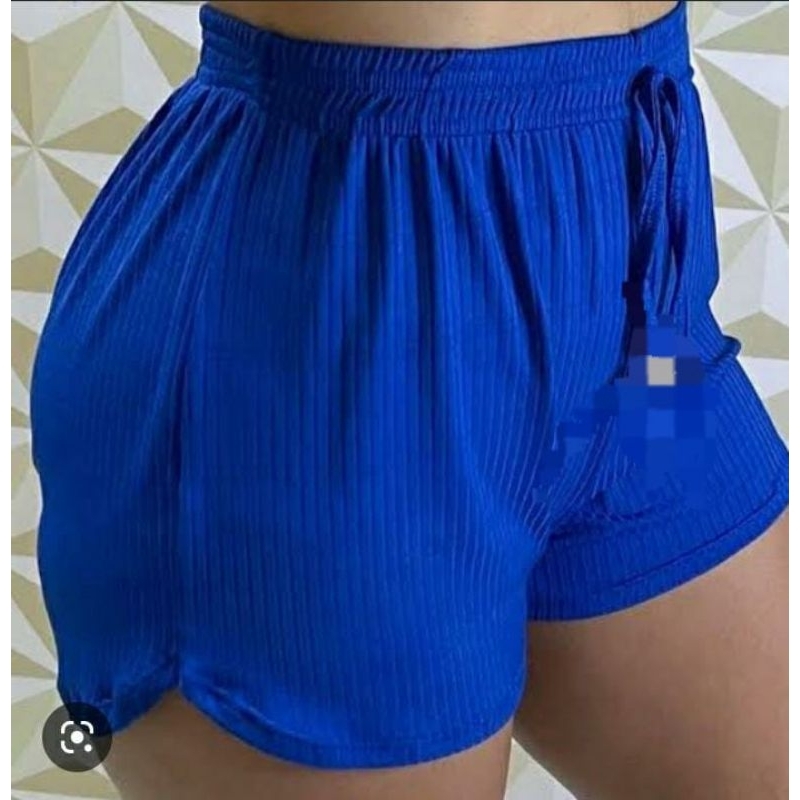 short   feminino  malha canelado pluz size otima qualidad varias cores promoção  g6 g5 g4 g3 em Oferta na Shopee
