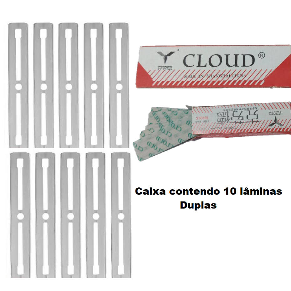 Lâminas Para Caneta Navalha Capilar Sobrancelhas Desenhos e acabamentos Cabelo e barba Kit 10 unidades duplas